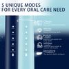 7AM2M Electric Toothbrush 2 Pack Set for Kids and Adults, 12 Brush Heads,5 Adjustable Modes, Built-in 2-Minute Smart Timer,Wireless Fast Charge for 60 Days,IPX7Waterproof SonicToothbrush (Navy & Blue