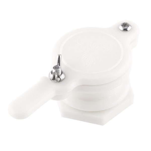 Bee Honey Tap Plastic Gate Valve Beekeeping Two-Colour Extractor Filling Tool Beekeeper Filling Set for Sealing Food Honey (White)