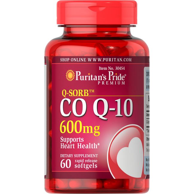 Puritan's Pride Q-SORB CO Q-10 600 mg - 60 Rapid Release Softgels