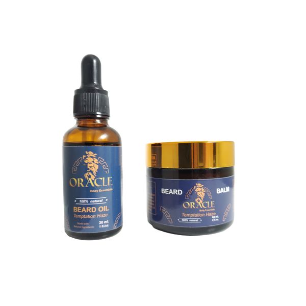 Oracle Body Essentials Beard Oil & Balm Temptation Haze Grooming Bundle Kit