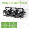 Uamector Shower Caddy No Drilling (Black, Pack of 2)