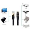 Cat7 Gold Plated Shielded Ethernet RJ45 Patch Cable Cord Network U/FTP LAN Black (50ft)