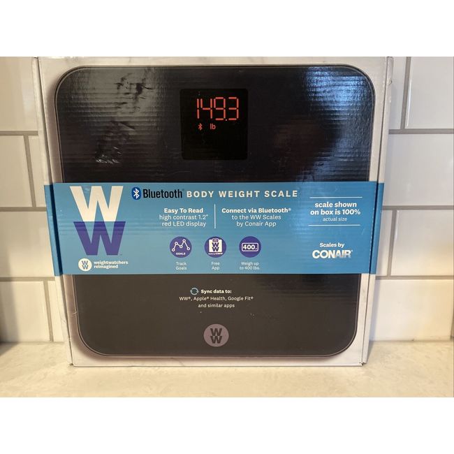 Weight Watchers WW Bluetooth Body Weight Scale by CONAIR New on