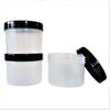 150ml Plastic Jars x 10 TRANSLUCENT with BLACK Lid (Containers/Tubs/Pots Craft/Cosmetic)