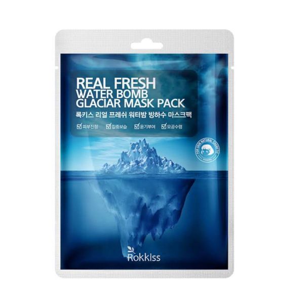 1x Water Bomb Glacier Face Mask- Kore'den 'Buzul' Nem Bombası Yüz Maskesi (1 ADET)