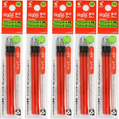 パイロット 多色タイプ専用替芯 フリクションボール LFBTRF30EF 3本入×5 赤