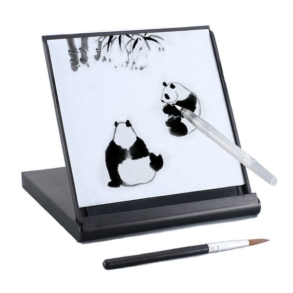 AOVOA Mini Water Drawing Board, Inkless Zen Meditation Board for Drawing, Painting, Writing & Relaxation, Portable Travel Size with 2 Water Brushes