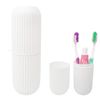 Honbay Portable Plastic Toothbrush Toothpaste Cup Case Box Holder Container for Travel (Beige)