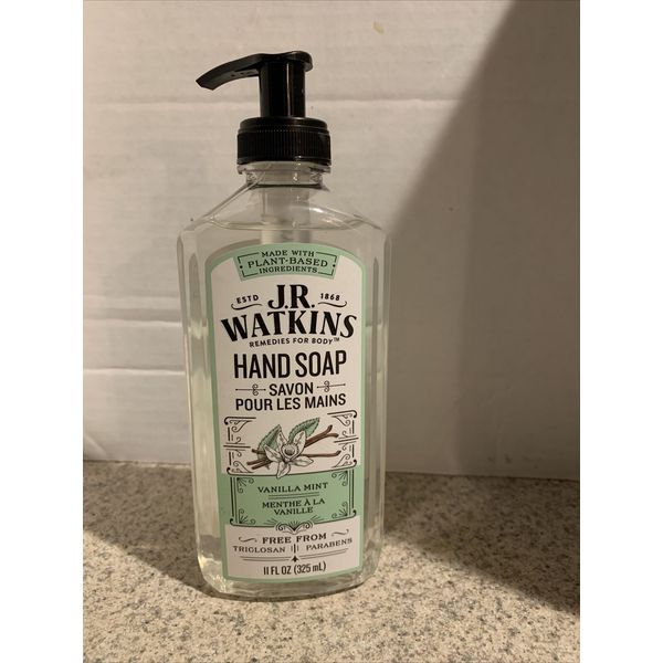 J.R. Watkins  Vanilla Mint Scent Liquid Hand Soap 11 Oz