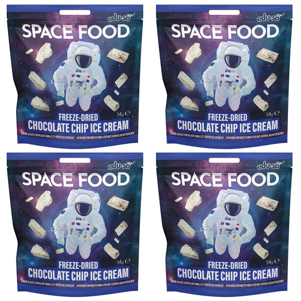 Space Food Freeze-Dried (Vanilla Chocolate Chip Ice Cream 4 Pack)