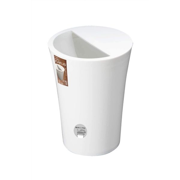 Shinki Synthetic Dragonfly Unide Cax, Trash Can, No Showing Trash, 2.8 gal (7.3 L), White, Width 8.7 x Depth 8.7 x Height 11.8 inches (22 x 22 x 30 cm), Lid Included C-30, Made in Japan