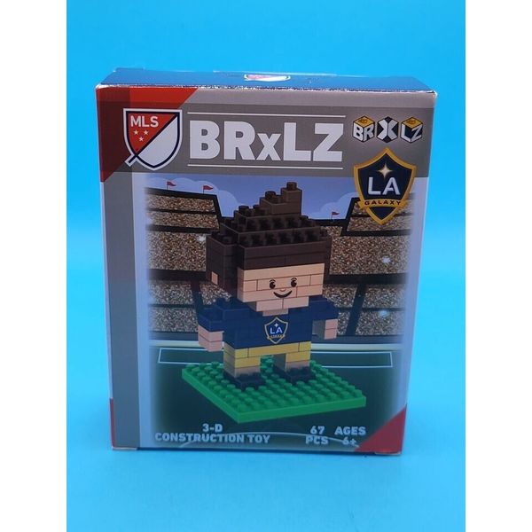 BRXLZ MLS LA Galaxy Mini Player 3-D Construction Toy 67 Pcs Forever Collectibles