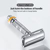 BAILI Butterfly Double Edge Safety Razor Rust-Proof Reusable Manual Wet Shaving Shaver for Men Women with Mirrored Travel Case BD179C