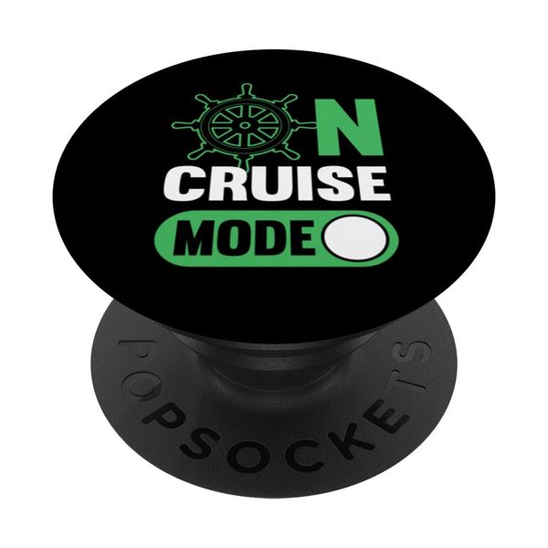 On Cruise Mode Ship Vacation Relaxation Muster Drill Fun PopSockets Adhesive PopGrip