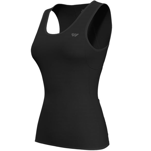 Lo.Gas Fahrradtrikot Damen äRmellos,Radtrikot Atmungsaktiv Rennrad Trikot Fahrradshirt Mountainbike Frauen Sport Shirts FüR Damen Tank Top 4 Taschen Schwarz XS