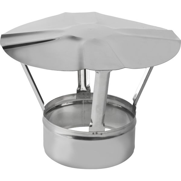 Stainless Steel Chimney Cowl Stove Pipe Rain Cover Protector Cap Pot (120mm)