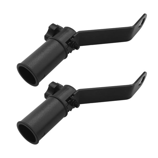 SG Store 2 Pcs Motorcycle Rearview Mirror Extension 10MM Rearview Mirror Clamp Multiple Function Mount Bracket Mirror Riser Extension Adapter for Motorcycle Scooter Moped ATV, Black