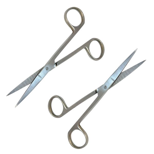 2X Specialists Iris Scissors Fine Straight 11cm 4.5" Nail Ingrown Scissors Facial Scissors Beauty Craft Scissors