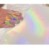 Rainbow Oilslick Transparent Holographic Overlay, Lamination Grade 8"x 10 ft