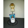 Cute Resin Angel Bear votive holder, nice table setting holiday decor