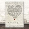 Fingerprint Designs Part-Time Lover Script Heart Song Lyric Print