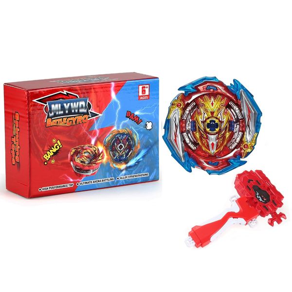 mlywd Bey Battling Tops Burst SuperKing, Bey Blade Launcher and Grip Battle Game Set Right Spin DB Layer System Gyro Toys Set Gifts for Kids Children Boys, B-173-01