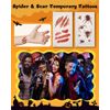Lictin Set trucco per Halloween, nero, bianco, rosso