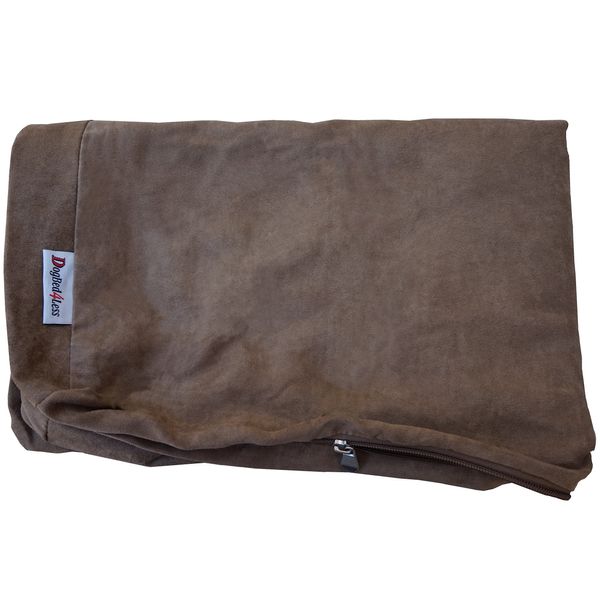 Dogbed4less External Pet Bed Cover with Zipper Liner for Large Dog, 47"X29"x4" XL, Brown - Replacement Cover Only