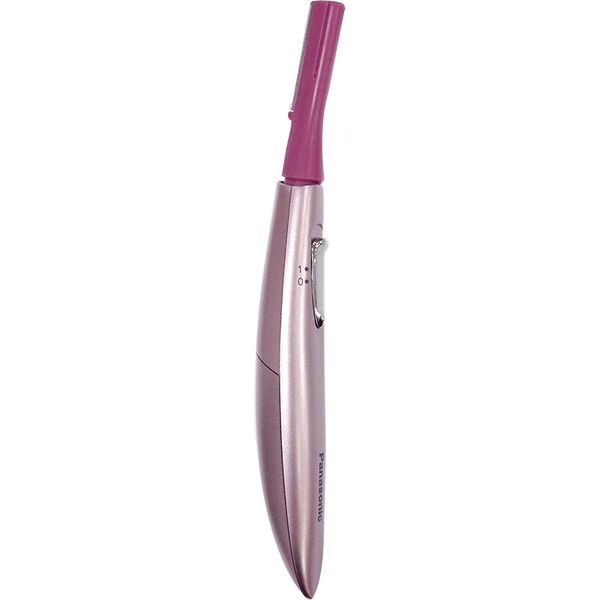 Panasonic ES2113PC Facial Hair Trimmer for Women, with Pivoting Head and Eyebrow Trimmer Attachments, Battery-Operated