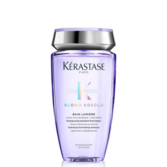 KERASTASE Blond Absolu Lumière Illuminating Shampoo | For Lightened, Highlighted and Grey Hair | Nourishes and Illuminates | With Hyaluronic Acid | 8.5 Fl Oz