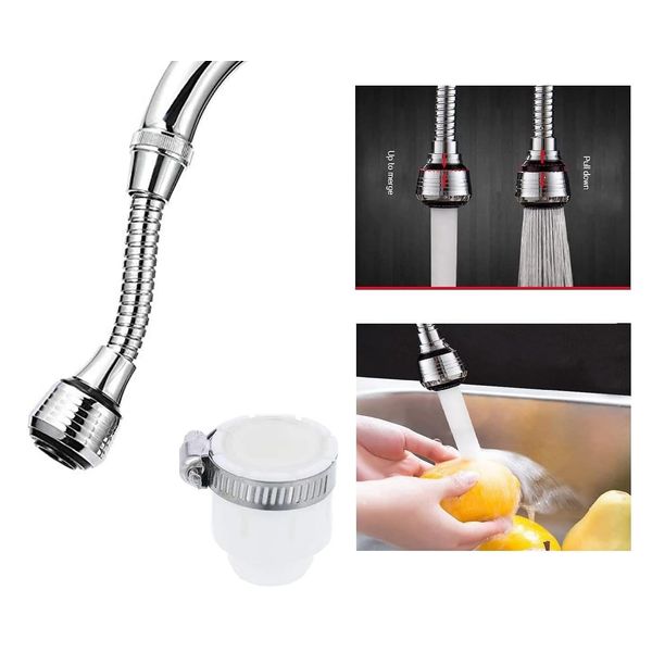 KOKSI Kitchen Tap Aerator Rotatable Water Bubbler 360 Degree Rotating Water Swivel Faucet for Bathroom Kitchen Tap Nozzle Filter Adapter