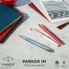Parker IM Ballpoint Pen | Premium Warm Silver | Medium Point Blue Ink | Gift Box