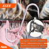 Alele Heavy Duty S-Hooks 10" Stainless Steel Meat Hooks for Butchering，4 Pack (10inch 8mm 4p)