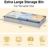 TidyCorner 2-Pack Under Bed Storage Containers, 4.5 Inches Tall Low Profile