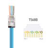 Cable Matters Pack of 100 Shielded RJ45 Passthrough Connector (Cat 6A Ends / Cat6A Connector / RJ45 Modular Plugs/Ethernet Plugs/Network Connector) for Solid or Stranded S/FTP Ethernet Cable