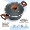 12 Piece Induction Pots & Pans Set Granite Cooking Set Kitchen Nonstick Cookware