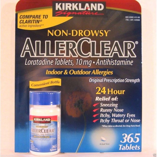 Kirkland Signature Non-Drowsy ALLERCLEAR Loratadine 10mg 365 Tablets