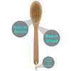 Beechwood Bath and Shower Body Brush with Nature Boar Bristles, Long Hand Wooden Dry Bath Body Back Brush, Perfect Spa Gift