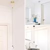 ElekTek Premium Matt Black Bathroom Light Pull Cord Switch Kit - Black Square Bar Brass Chain