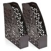 Mintra Office Plastic Desk Organizer 2pk Magazine File (Black)