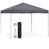 10 x 10 FT Pop Up Canopy Tent Pre-Assembled Lightweight Adjustable Height Grey