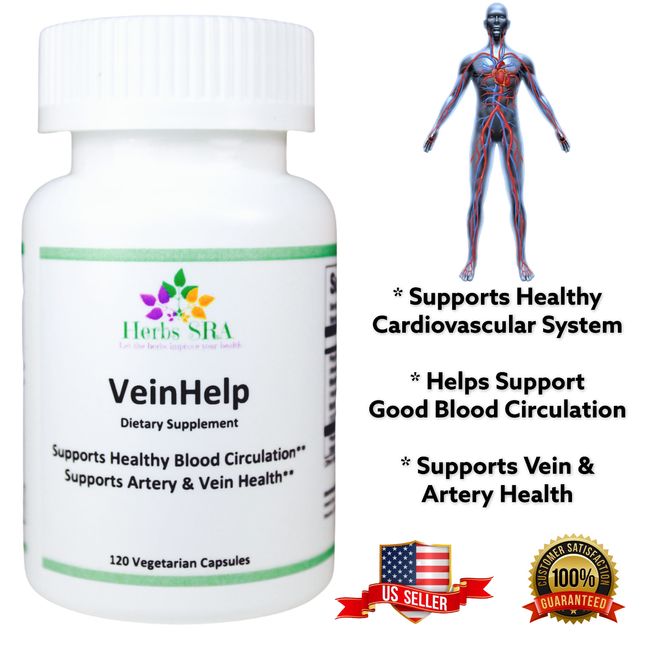 BLUEBERRY 120 Caps, Vascular System Recovery, Varicose and Spider Veins Support.