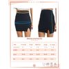 LaClef Womens Mini Fitting Split Skirt (Small, Black Solid)