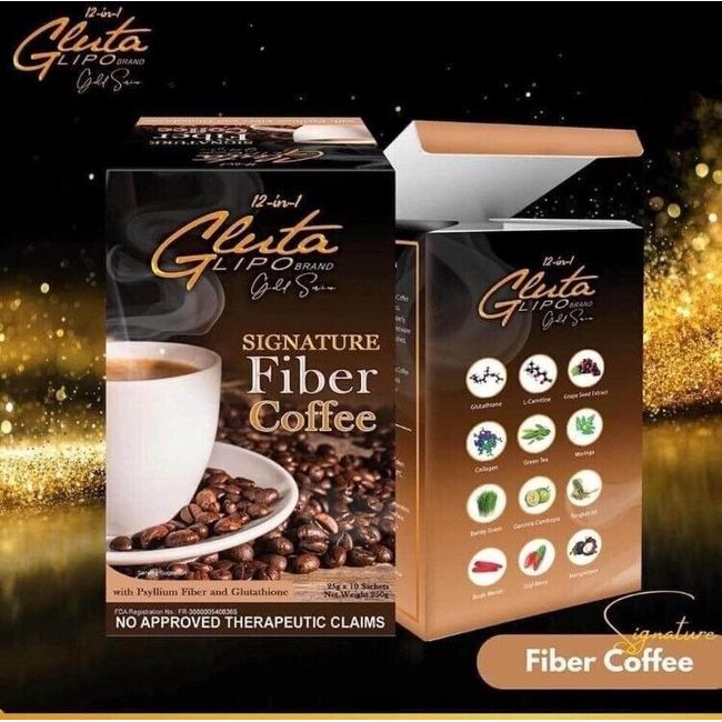 GlutaLipo Gold Series Signature Fiber Coffee Detox Drink- US Distributor