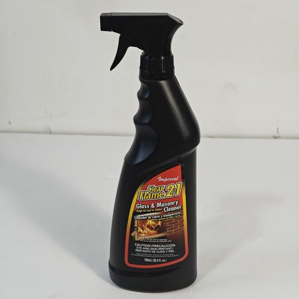 Imperial Clear Flame 2 In 1 Glass & Masonry Cleaner 25oz Tough On Soot  #KK0330