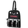 Vessel QB-10B3K Quick Catcher 3 Row Holder, Black