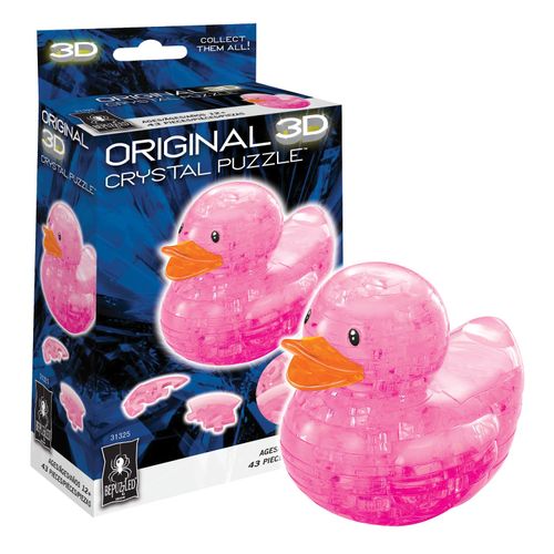BePuzzled, Rubber Duck Original 3D Crystal Puzzle, Collect Them All, for Puzzlers Ages 12 and Up