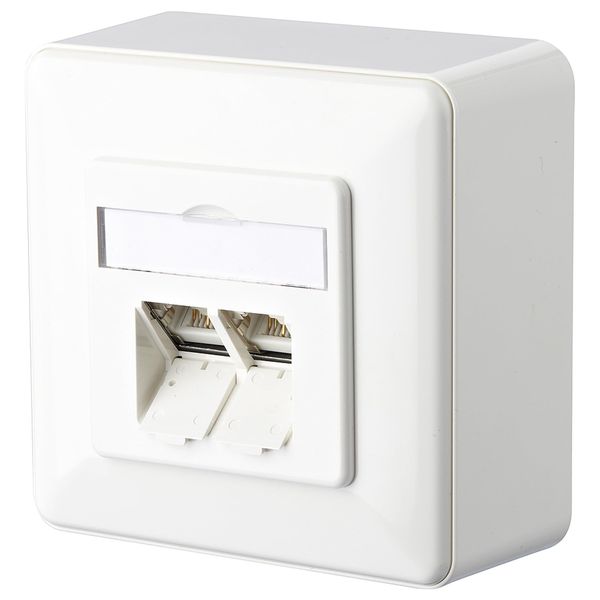 BTR E-DAT C6A UP - Wanddose - RJ-45 X 2 - Pure White