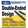 LABEAR - 3pcs Double-Ended Screwdriver Bit for Leatherman Multitool Accessories, #1-#2 Phillips Flat Screwdriver Bits (Not Included SKELETOOLS)