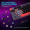 Redragon Mechanical Keyboard, Wired Gaming Keyboard with 94 Keys, Programmable Macro Editing, Numeric Pad, Compact Layout for PC Laptop, Black Gray